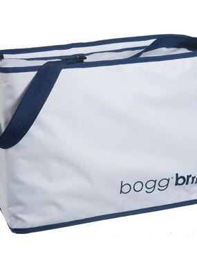 BOGG BAG White and Navy Insulated Tote Cooler